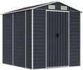 Metall Gartenhaus Anthrazit 191x215x198 cm Stahl